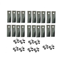 20x Blades &amp; Bolts fits Rear Catcher Rover Lawn Mowers A01118K A00672K