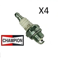 4x Champion RCJ6Y Spark Plug fits Mowers Chainsaws &amp; Trimmers