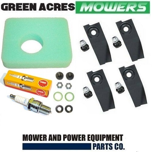 18" Masport Lawn Mower Service Kit Filters 698369 Blades 529594 Spark Plug 