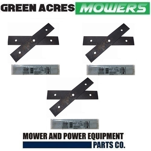 3x Genuine Atom Edger Blade Sets Green Acres Mowers