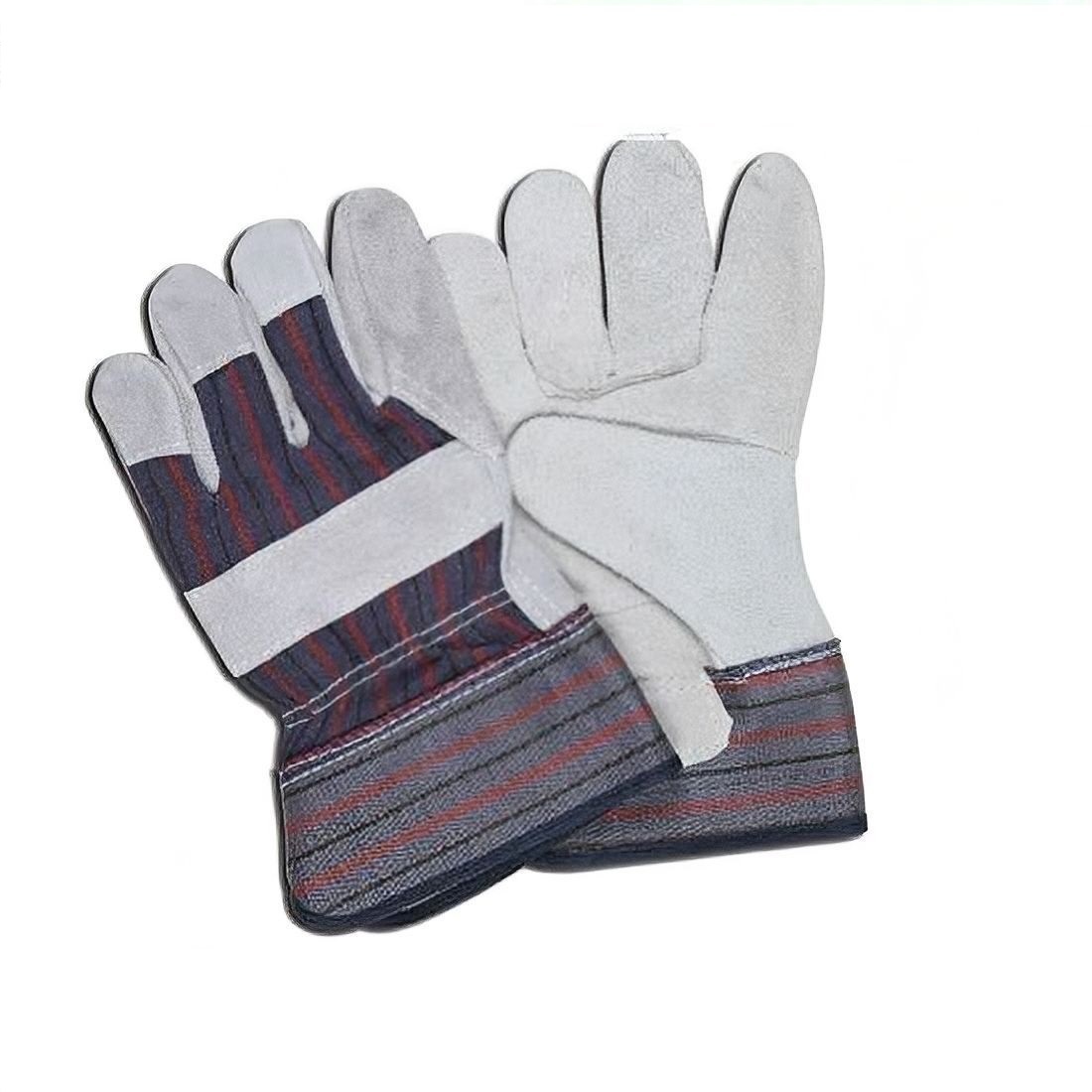 Heavy Protection Leather Gloves for Outdoor Lawn Mower Gardening Workshop Large