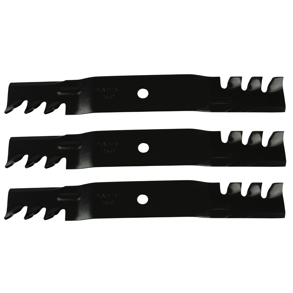 3x Toothed / Gator Mulching Blades Suitable For 50" Toro Mowers SS5000 SS5060 115-5059-03