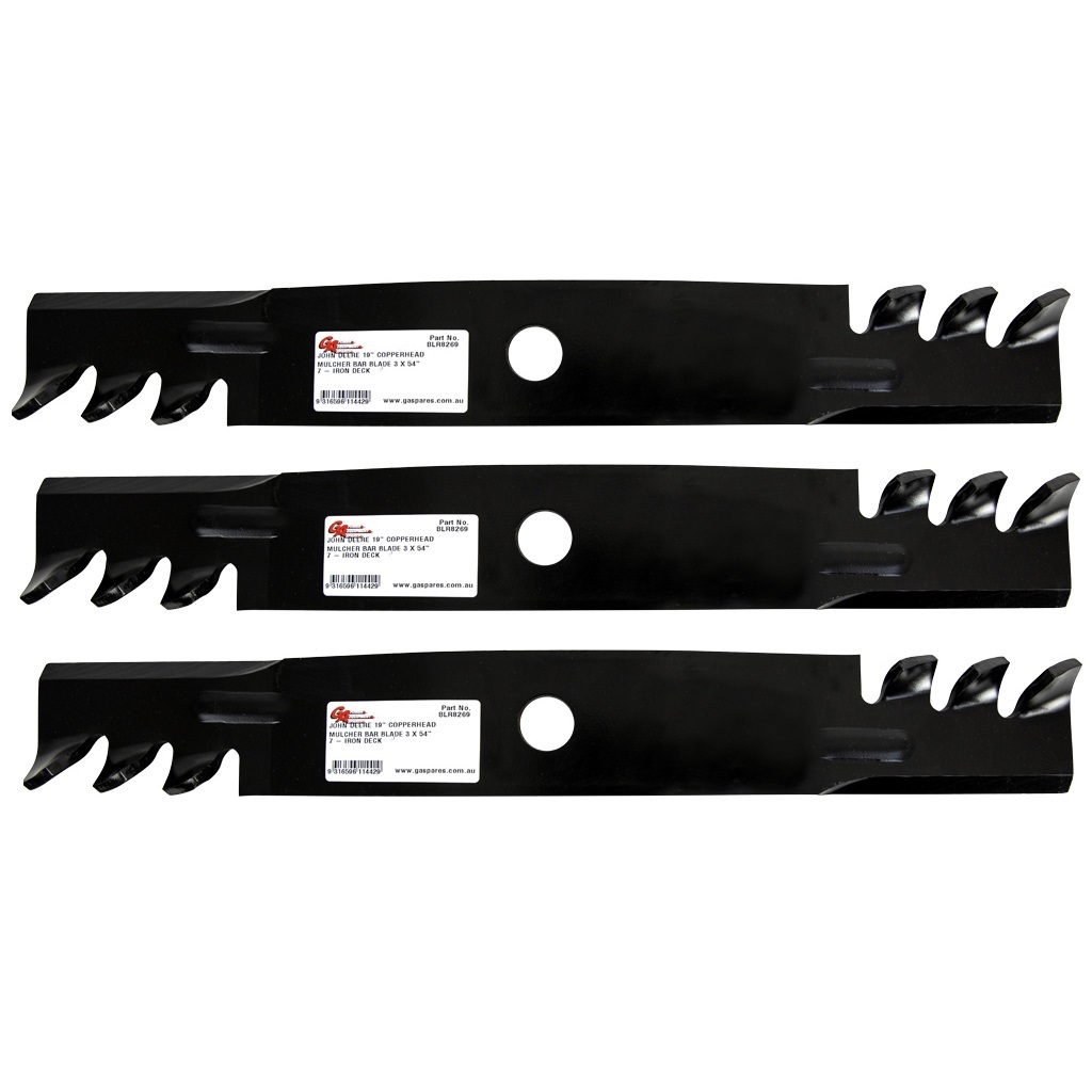3x Copperhead Mulcher Bar Blades for 54