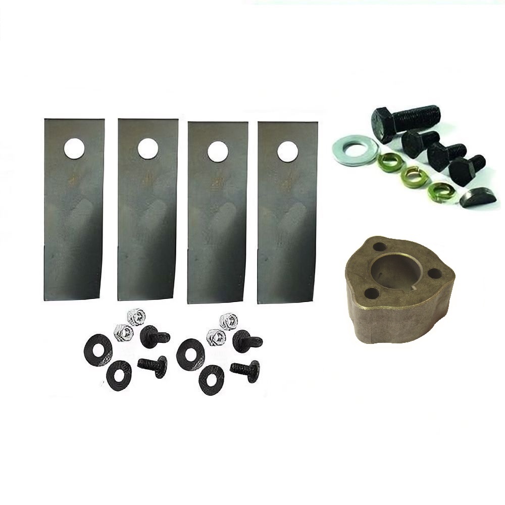 4x Blades & Bolts fits 18" 20" Rear Catcher Rover Lawn Mowers A01118K A01021