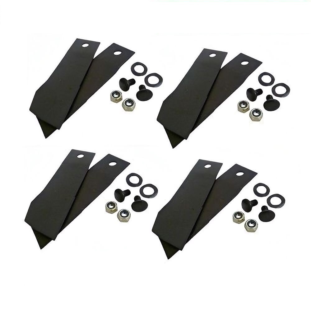 8x Ride on Mower Blades & Bolts for Greenfield Mower GT2139 GT2104
