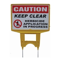 Spray in Progress Sign Mowers