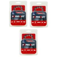 3 x Prokut Chainsaw Chain 64DL 325 .050 Single Rivet Semi Chisel