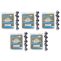 5x Archer Chainsaw Chain Loops 84DL 3/8 .063 Semi Chisel fits 25&quot; Bar