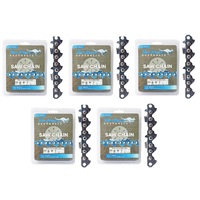5x Archer Chainsaw Chain Loops 66DL 3/8 .063 Semi Chisel fits 18&quot; Bar
