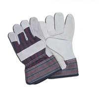 Heavy Protection Leather Gloves for Outdoor Lawn Mower Gardening Workshop Large