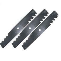 3x Predator Toothed Mulcher Blades for 48&quot; Cut Husqvarna John Deere Scag Mowers