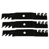 3x Toothed Mulcher Blades for 48&quot; John Deere Ride on Mowers M127673 M145476