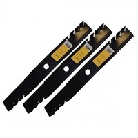 3x Toothed Mulcher Blades for 48&quot; John Deere Ride on Mowers M127673 M145476