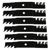 6x Predator Toothed Mulching Blades for 48&quot; John Deere Ride on Mowers M146476