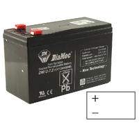 Sealed Rechargeable 12 Volt/ 7.2 Amp Battery for Domestic Key start Lawn Mowers