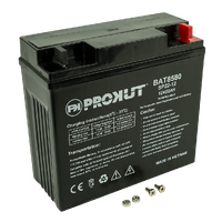Prokut AGM Battery Universal Multi-Fit 12 Volt 22 Ah, 200 CCA, AGM Suits Ride On Mowers