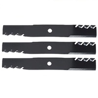 3x Toothed Mulching Blades for 48&quot; John Deere Mowers F525 F620 M115495