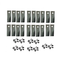 Australian Made 20x Blades &amp; Bolts for 18&quot; Rover Mowers A01118k A00672k 
