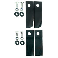 2x High &amp; Low Flute Blade and Bolt Combo for 19&quot; Cut Honda HRU194 06720-VK0-600