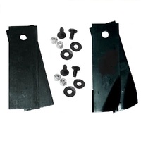 4x Blades &amp; Bolts for Rover Lawn King Rancher Ranger Ride on Mowers A07873