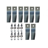 8x Blades &amp; Bolts Kit for Husqvarna MTD Ride on Mowers w/ Swing Back Blade