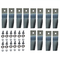 6 X BLADE KITS 12 X BLADES AND BOLTS FOR 28 INCH COX RIDE ON MOWER SKIT33
