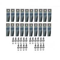 10 X BLADE KITS FOR 28 INCH COX RIDE ON MOWER  20 X BLADES AND BOLTS SKIT33