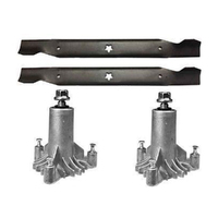 2x Spindles and 1x Blade Set fits 38&quot; Husqvarna &amp; Craftsman Mowers