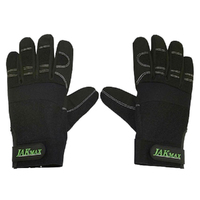 JAKMAX ANTI VIBRATION GLOVES FOR CHAINSAW TRIMMER AND LAWN MOWER 4mm GEL SIZE LARGE