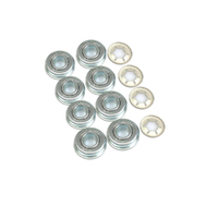 8x 1/2" Universal Metal Wheel Bearings &amp; 4x Retaining clips Replaces A03353