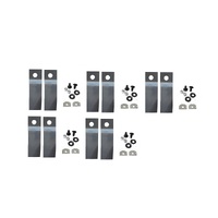 10x Blades &amp; Bolts fits 21&quot; Honda Low Flute Lawn Mower HRU216DSU HRU216M2