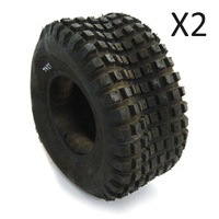 2 X COMMERCIAL TURF SAVER TUBELESS TYRES 18 x 9.5 x 8 FOR RIDE ON MOWERS