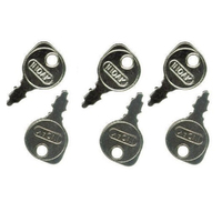 6x Ride on Mower Keys fits Selected Rover Cox Husqvarna MTD A07679 AM015