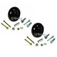2x Deck Wheels &amp; Axle Kits for John Deere Ride on Mowers AM116299