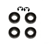 4x Bearings &amp; 2x Retaining Clips suits Victa Mower Wheels CH80159B HA25839A