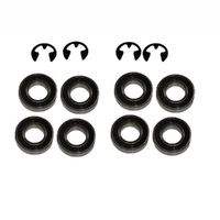 8x Bearing &amp; 4x E Clips for Victa Mower Wheels CH80159B HA25839A