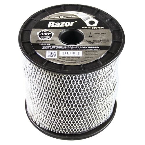 TRIMMER WHIPPER SNIPPER LINE 3.3mm TWISTED CORD 3lb 120m Stens silver streak