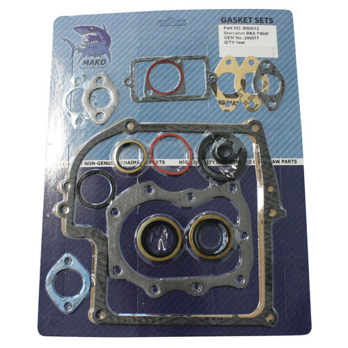 RIDE ON MOWER GASKET SET FOR 7 & 8 HP BRIGGS AND SRATTON INCLUDES SEALS